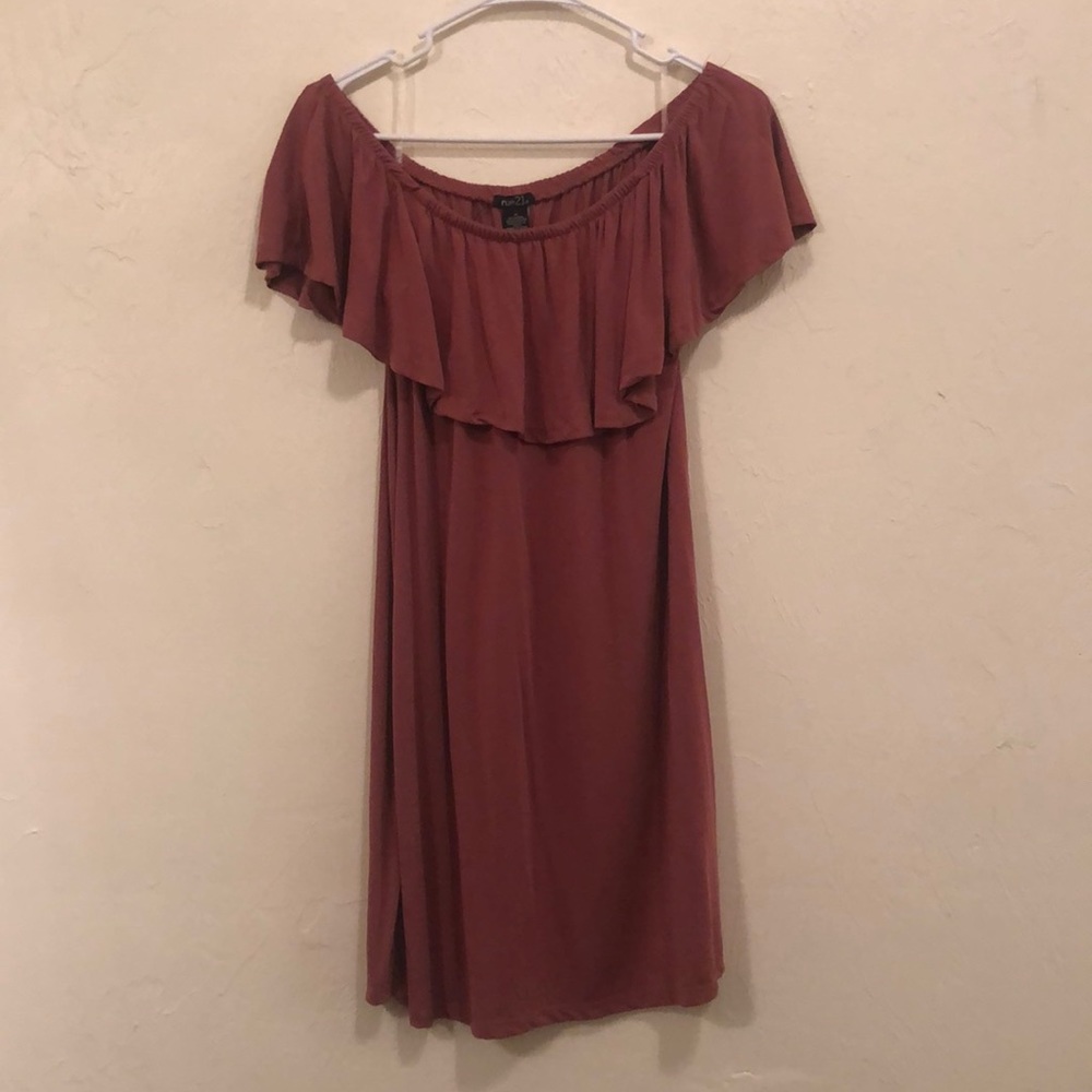 Rose Off the Shoulder Sundress